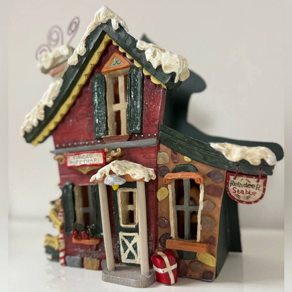 Kurt S. Adler Snowtown Village Claus‎ & Co. Workshop Lighted House